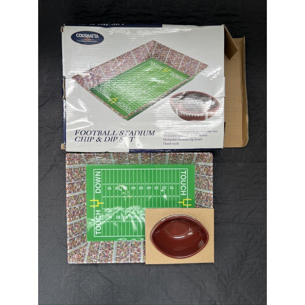 Coushatta Casino Football Chip And Dip 2pc Set Serverware Home Sports Gifting
